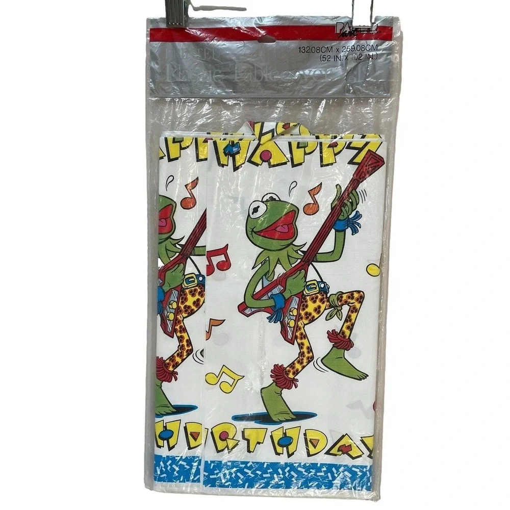 Vintage 1988 Kermit the Frog Sealed‎ Birthday Plastic Tablecloth